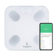 Digital Body Weight Bathroom Scale FitTrack Dara - FDA Approved Body Fat Scale - BMI Digital Smart Scale & Body Composition Analyzer Monitor - Most A