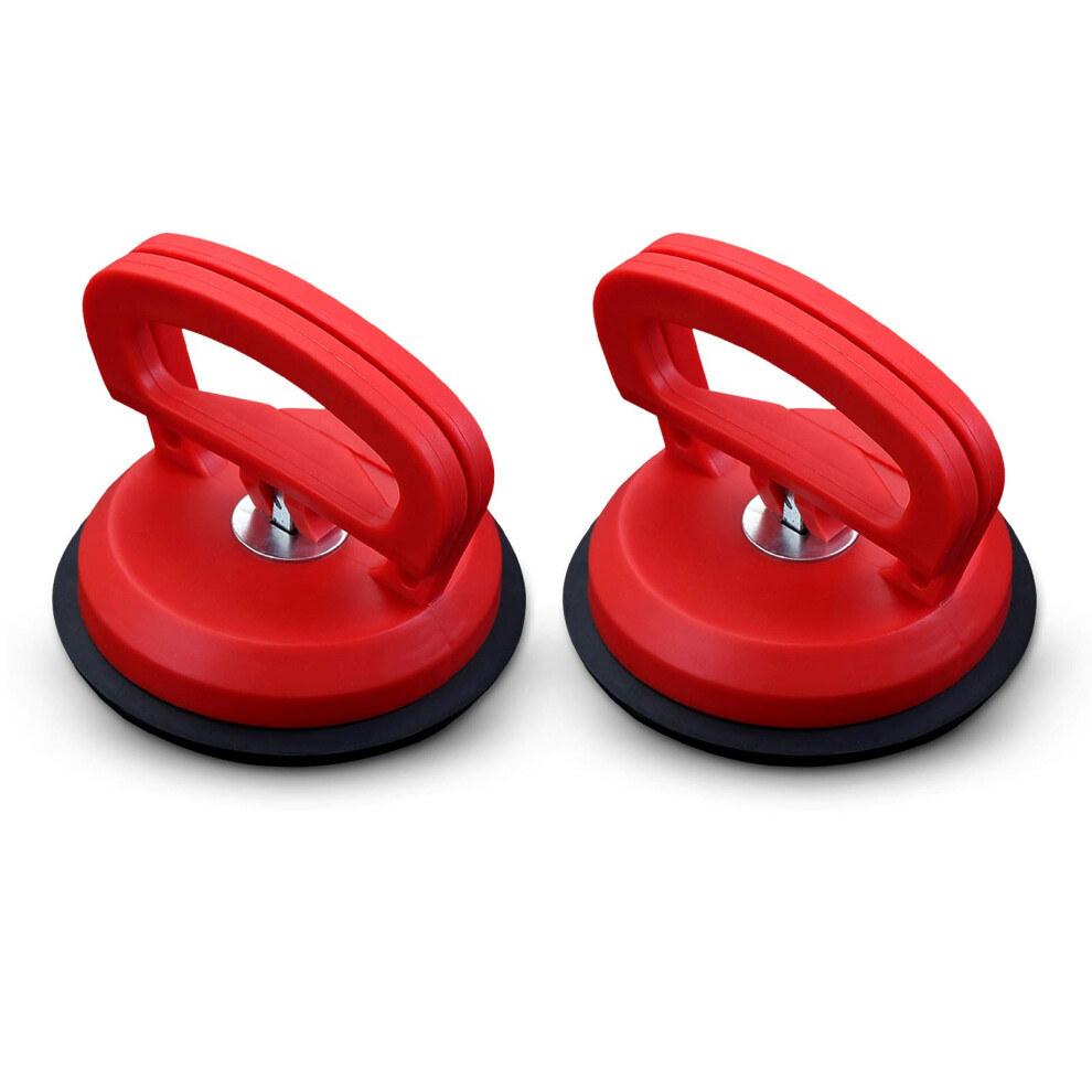 Hwtcjx Glass Sucker, 2 Pcs Heavy Duty Suction Cups, Professional Tile Puller, Lifter, Gripper For Glass, Ceramic Tiles (D118mm) 94915471