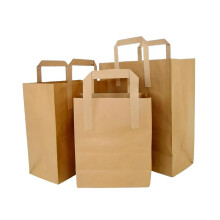 FR Enterprises Paper Bags with Handles -750 Large Brown Paper Bags 10x12x3.5”-Perfect for Lunch, Takeaway, Grocery and Party use