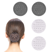 iTYOOS Pack of 4 Bun Net, Hair Net, Bun Elastic Hair Net, Elastic Hair Net, Knot Net, Hairstyle Aid Bun for Ballet Dance Dancer, Nurse, Wig and Hair
