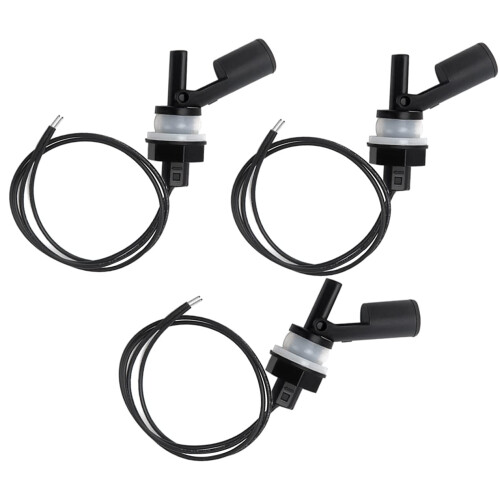 3 PCS 10W Water Liquid Level Sensor, Horizontal Float Switch, PP Side-Mounted Water Level Sensor Controller for Fish Tank Pool