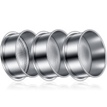 3 Pcs 304 Stainless Lab Sieves, 200 Mesh (0.074 Mm), 80 Mesh (0.18 Mm), 10 Mesh (2 Mm) Aperture Test Sieve, 4 Inch Diameter Economy Test Sieve with L