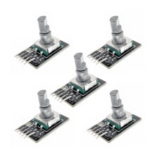 JZK 5 Pieces KY-040 rotary encoder 5 pin, 360 degree rotary encoder module KY-040, rotary encoder pushbutton switch