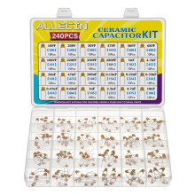 ALLECIN 24 Values Monolithic Ceramic Capacitor Assortment Kit 10pF 20pF 30pF 47pF 56pF 68pF 100pF 220pF 330pF 680pF 1nF 4.7nF 10nF 47nF 100nF 0.15uF