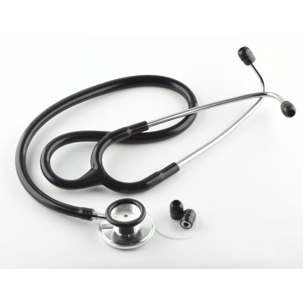 Optimum Dual Head Stethoscope For Students, Nurse, Doctor, Vet Emt- Lightweight And Portable (Black) Black 43912001