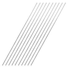 TA-VIGOR 10Pcs 1.5mm x 300mm Stainless Steel Round Rods, Metal Solid Round Shaft Rods Lathe Bar Stock for DIY Crafts Car Helicopter Airplane Model
