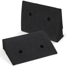 DKIEI Car Ramps, 2 PCS Kerb Ramps for Cars, SUVs, Vans, Motorcycles, Bicycles & Scooters, PVC Plastic & Rubber Material, Black, 50 * 32 * 11cm