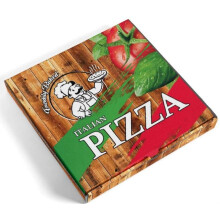 80-Pack 12" Printed Cardboard Pizza Boxes - Premium Flat Packaging for Pizzerias, Catering & Takeout - Durable, Grease-Resistant, Eco-Friendly, Recyc