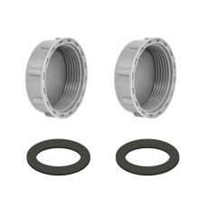 2Pcs 45mm Kitchen Sink Waste Pipe Blanking Cap - Trap Blanking Cap with Female-Thread Washer Stop Ends - Washing Machine Plumbing Fittings - Sealing