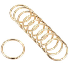 TOP-VIGOR 10Pcs Metal O Rings, 40mm ID 3mm Thickness Multi-Purpose O Rings Buckles,Non-Welded O-Ring Buckle, Metal Rings Heavy Duty for Craft Belt Pu