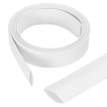 sourcing map 12.7mm Heat Shrink Tubing Waterproof, 3:1 Dual Wall Marine Adhesive Lined Industrial Heat Shrink Tube Wiring Wrap 4ft 1/2 Inch, White-1m