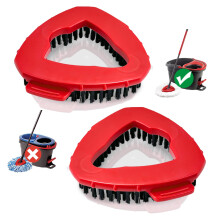 Spin Mop Scrubber Head, Scrub Mop Head for Bathroom, Kitchen, Tile, Bathtub, Tile and Floor Cleaning (2-Pack)