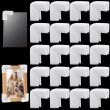 Akamino 20 Pcs Foam Corner Protectors, L-Shaped Corner Cushion Guards for Shipping Moving, Mirror TV Frame Edge Protection Bumper for Furniture Corne