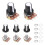 sourcing map 5Pcs WH-148 Potentiometer 3Pins B100K Ohm Linear Taper Rotary Potentiometer XH2.54 Variable Resistor Potentiometers with 5 Plastic Knobs 1