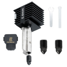 Upgraded Hotend kit for Bambu lab A1/A1 mini with pre-installed high temperature resistant 0.4mm hardened steel nozzle, print head kit includes 2 rep