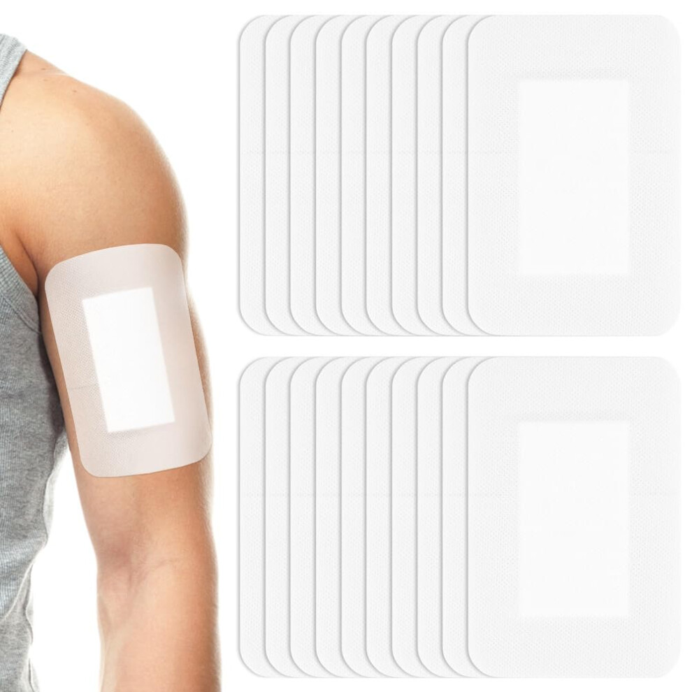 Aoowu Adhesive Wound Dressings 10Cm X 15Cm, 20 Pcs Adhesive Wound Care Dressings, Sterile Dressings For Wounds, Self-Adhesive Sterile Wound Plasters