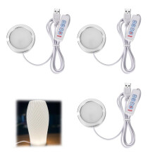 3pcs LED Lamp Kit 001, 3 Colors Adjustable Dimmable 5V USB Powered Lighting for Bambu Lab H2D/X1/P1P/A1 Mini Makerworld and Anycubic Makeronline 3D P