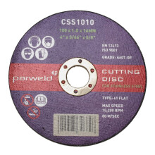 (PACK OF 10) Parweld (4") 100mm x 1mm Thin stainless Steel Cutting discs - metal slitting discs 16mm bore