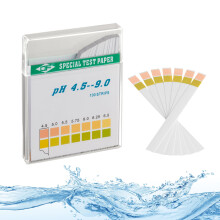 ECENCE pH test strips 100 pcs. Hot tube pool and spa test strips litmus test paper measuring range 4,5-9 universal indicator paper acidity test for a