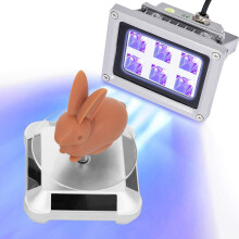 Sovol 3D Printer UV Curing Light with Solar Turntable 360 Rotating Stand for SLA DLP 3D Printer Solidify Photosensitive Resin 405nm UV Resin Affect,
