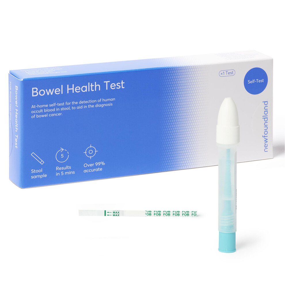 Newfoundland Bowel Health Home Test Kit - Simple To Administer For Colon Heath - Stool Sample For Occult Blood - Monitoring Your Bowel Health - Ce Ce