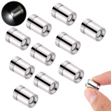 BTFO 10pcs LED Mini Lights, Small Led Lights for Dollhouse Silver Plastic Battery Included Doll House Electric Lights for Paper Lantern Party Decorat