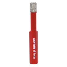Dekton Brazed Diamond Hole Drill 7.0mm-Wax Core Design Provides Self-cooling And Self-lubrication| Drill Bit For Dry Cutting Ceramic, Porcelain & Sto