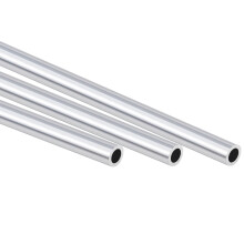 TA-VIGOR 3Pcs 6063 Aluminum Round Tube, 6mm OD 4mm ID 250mm Length Metal Seamless Straight Tubing Aluminum Pipe for Home Furnishing, Machinery, DIY H