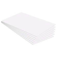 CYEER 6 PCS ABS Plastic Sheet, 400x300x1.5mm White Plastic Board Building Model DIY Crafts Panel Blank Yard Signs Poster Board Garden for Offices