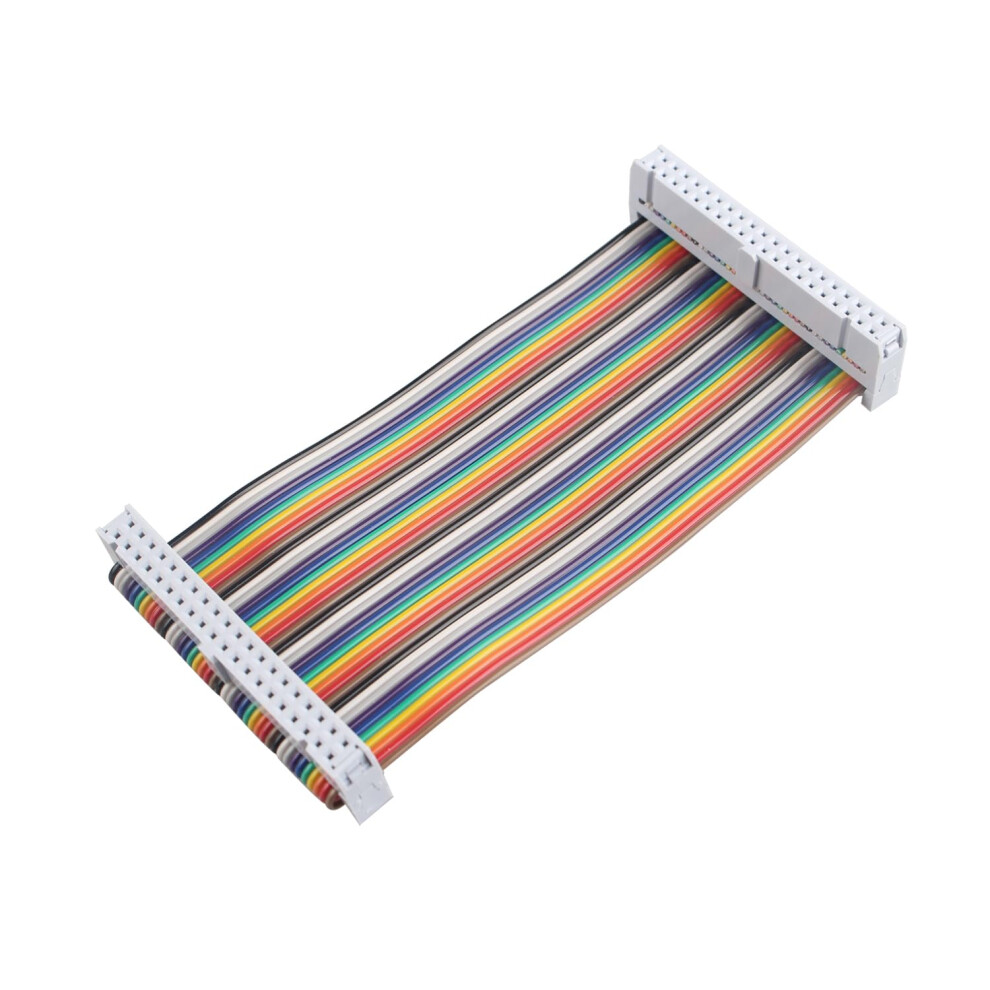 Photos - Cable (video, audio, USB) ZDE Female to Female GPIO Flat Ribbon Cable 40pin Breadboard Rainbow Jumper Wire 10cm/3.94inch Compatible with Raspberry Pi