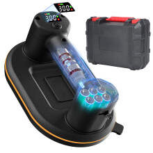 FTJKGH Electric Vacuum Suction Cup, 24Cm Glass Suction Cup with LCD Display,Max 661LBS Load Capacity,Hand-held Battery Tile Suction Lifter for Glass,