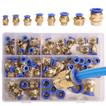 Shengbowi Pneumatic Fittings: Push to Connect Quick Connect, Straight 4mm Tube OD x 1/4 BSP Male Thread for Air Compressors