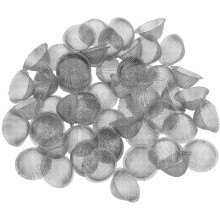 60PCS Tapered Pipe Screen Filter - Stainless Steel Metal Mesh Gauze - 16mm Diameter - Unframed - for Household, Industrial, Laboratory Use (Silver)