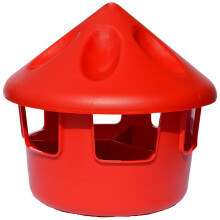 Supa Poultry Feed and Grit Station, Heavy Duty Durable Plastic Food & Grit Station, Anti Perching Conical Shape Top, Made in the UK