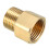 sourcing map Brass Threaded Pipe Fitting 1/2 PT Male x 1/2 PT Female Coupling 1