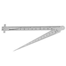 Hilitand Feeler Gauge, Taper Gage, 0.1-15mm High Precision Stainless Steel Wedge Feeler, Hole Taper Gauge, Measuring Tool Ruler (0-15mm)