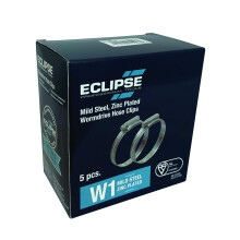 Eclipse Professional Tools ECW1-4X W1 Box of 5 85-100mm (3 ⅛" - 4") Mild Steel Worm Gear Hose Clamps