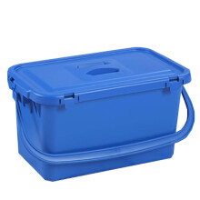 Bayersan Window Cleaning Bucket 15 Litre Capacity Cleaner Rectangle Commercial Mop Buckets With Handle Blue (Bucket With Lid)