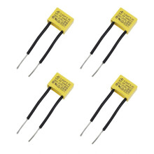 BlueXP 4 Pack LED Capacitor 0.22uf 275VAC X2 MKP Radial Polypropylene Film Safety Capacitors Removal Interference Capacitors in Differential Mode for