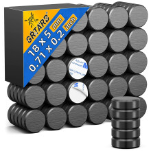 100 Pack Strong Magnet, Fridge Magnets for Crafts, Ceramic Magnets with Adhesive Backing, Flat Circle Ferrite Industrial Magnet for Craft, DIY, Scien