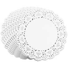 Vin Beauty 150 Pieces Paper Doilies - 8.5 inch White Lace Round Paper Doilies for Buffet, Cake, Fried Food, Party, Wedding Tableware Decoration