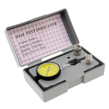 SMGDA Dial Test Indicator Gauge 0-0.8mm, 0.01mm Accuracy, Lever Dial Test Indicator Gauge 0-40-0 Scale Yellow Dial Face with Installation Accessories