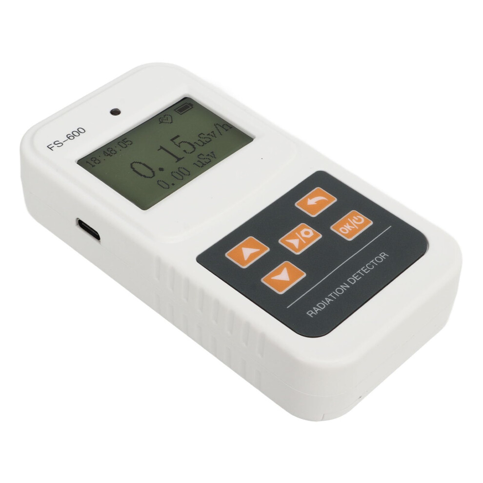 Geiger Counter Radiation Detector With Accurate Detection And Smart Dose Alarm Portable Black White 9771547176541