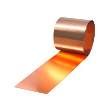 99.9% Pure Copper Sheet Metal Roll, Copper Foil Strip 1000mm x 100mm x 0.1mm, for Roofing Repairs, DIY Crafts, Jewellery Making, Welding
