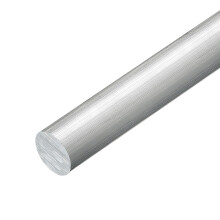 sourcing map 1"(25mm) Dia Round Aluminum Rod, 10"(254mm) Long 7075 Aluminum Round Rod Solid Lathe Bar Stock for Industry Construction DIY Crafts
