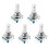 Jadeshay Rotary Encoder Switch,5 Pieces EC11 Rotary Encoder Code Switch Digital Potentiometer with Push Button 5 Pin Handle Length 20mm for Electroni 1
