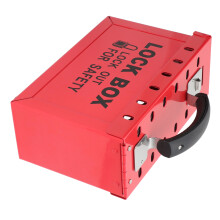 Steel Padlock Rack Station for 12 Locks, Red, 235x155x95mm