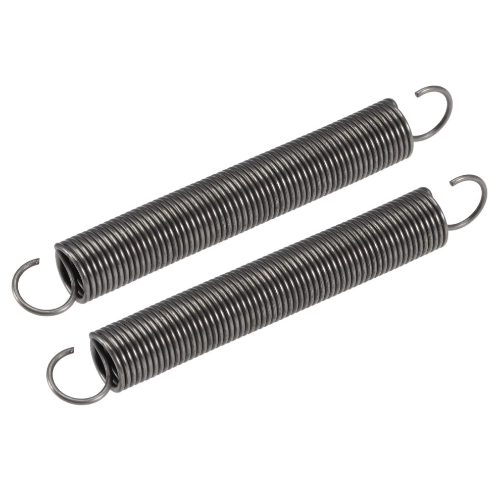 Ta-Vigor 2Pcs Extension Compressed Spring,1Mm Wire Diameter, 10Mm Outer Dia, 80Mm Free Length Steel Dual Hook Tension Spring For Diy Repair, Mechanic 59301394