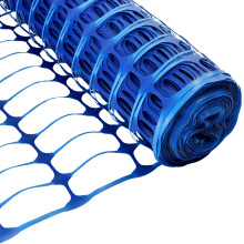 Vigil 50 Metre Roll Barrier Fencing - Flexible, Durable and Weatherproof Mesh Plastic - Blue