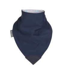 Cheeky Chompers Bandana Bib with Sensory Chew | Special Needs | Single Reversible Bib with 2 Designs: Navy & Grey | Oral, Motor, Anxiety Relief | Lar
